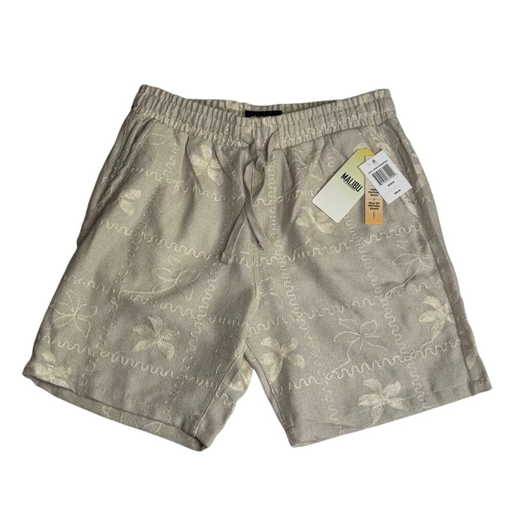MALIBU by Drill Clothing Co. Soft Textured Fabric Shorts sz: MEDIUM NWT